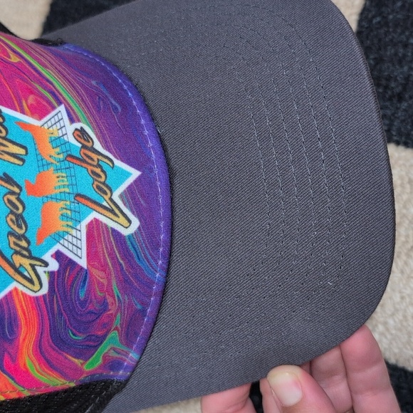Great Wolf Lodge Neon 80s 90s Trucker Hat Adjustable Ducko - Picture 2 of 7